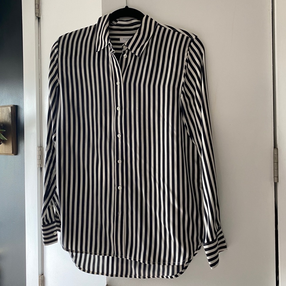 Everlane Striped Silk Shirt